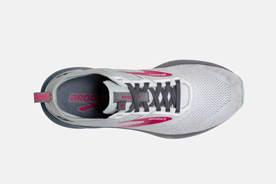 Brooks Running Shoes Womens White/Pink - Ricochet 3 Road - 4318-VIXML